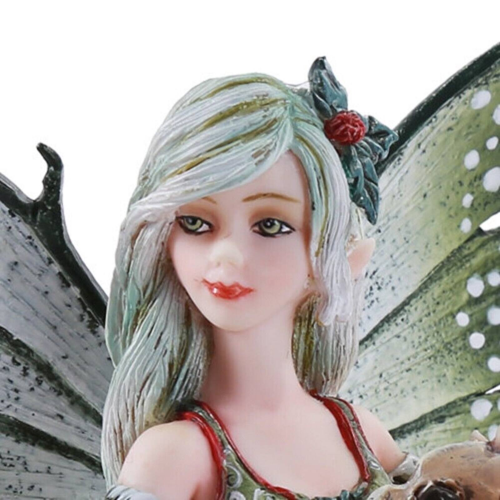 Angle. Pacific Trading - Amy Brown Christmas Cup Fairy Dragon Fantasy Art Figurine Collectible 5.75 inch - Green.
