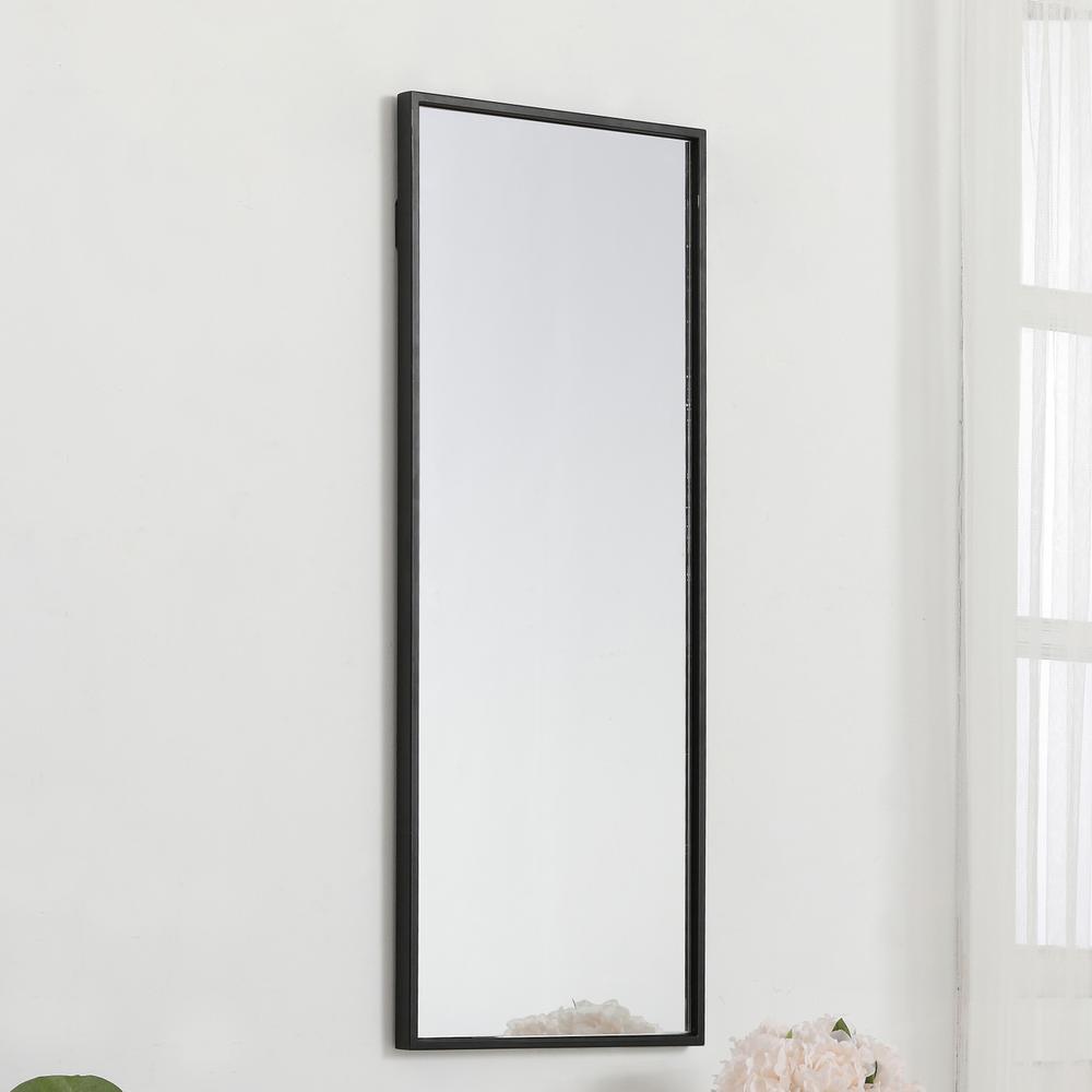 Alt View 7. Elegant Decor - Metal frame rectangle mirror 14 inch in Black - Black.