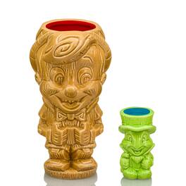Geeki Tikis Disney Pinocchio and Jiminy Cricket Mug Set - Brown