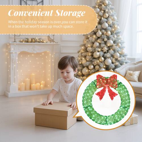 Convenient Storage  
When the holiday season is over, you can store it in a box that won't take up much space.