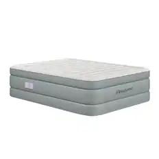 Front. Beautyrest - Luxaire Air Mattress with Cool Vent Top, Auto Shutoff Pump, Durable Air-Tight Construction - Grey.