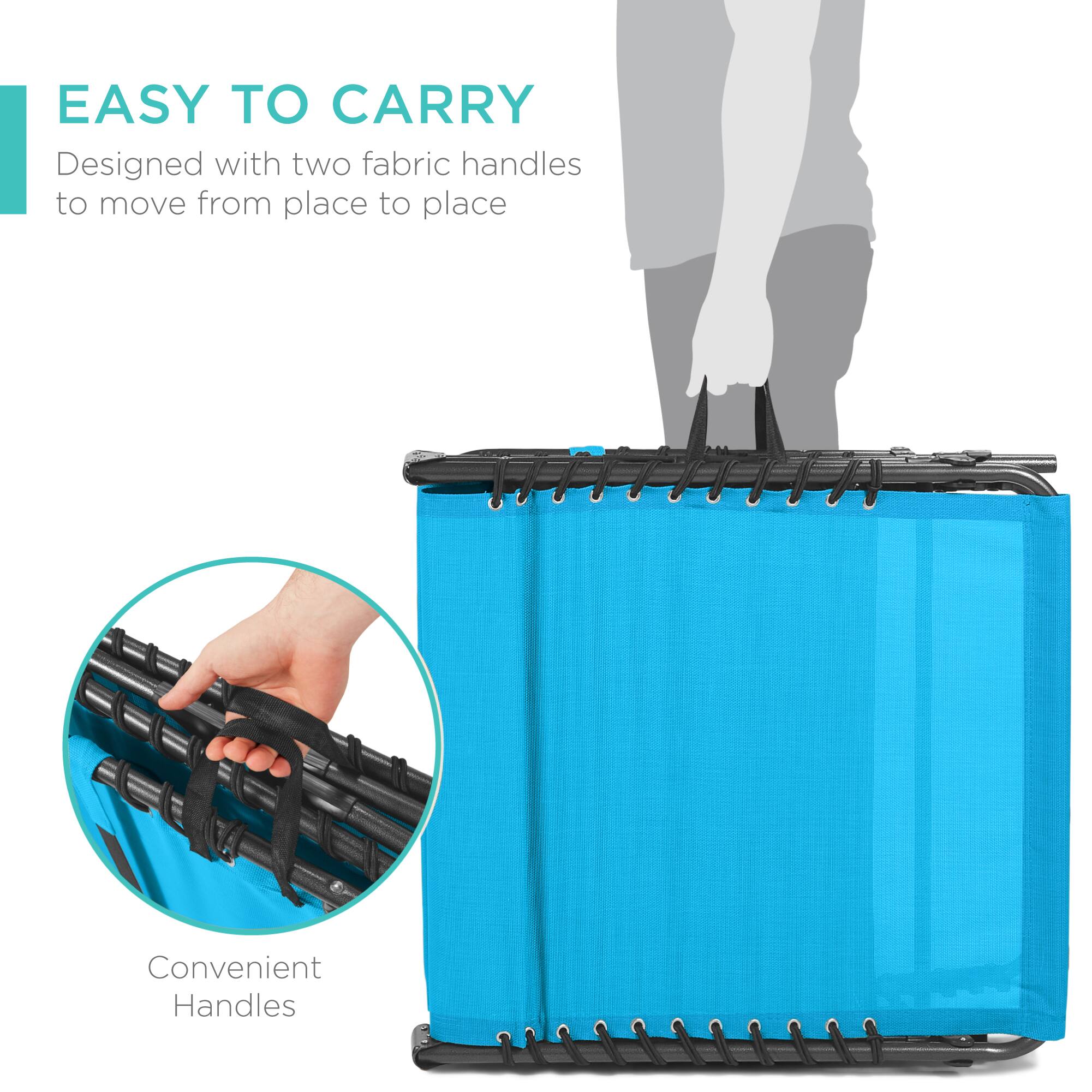 EASY TO CARRY  
Designed with two fabric handles to move from place to place  
Convenient Handles