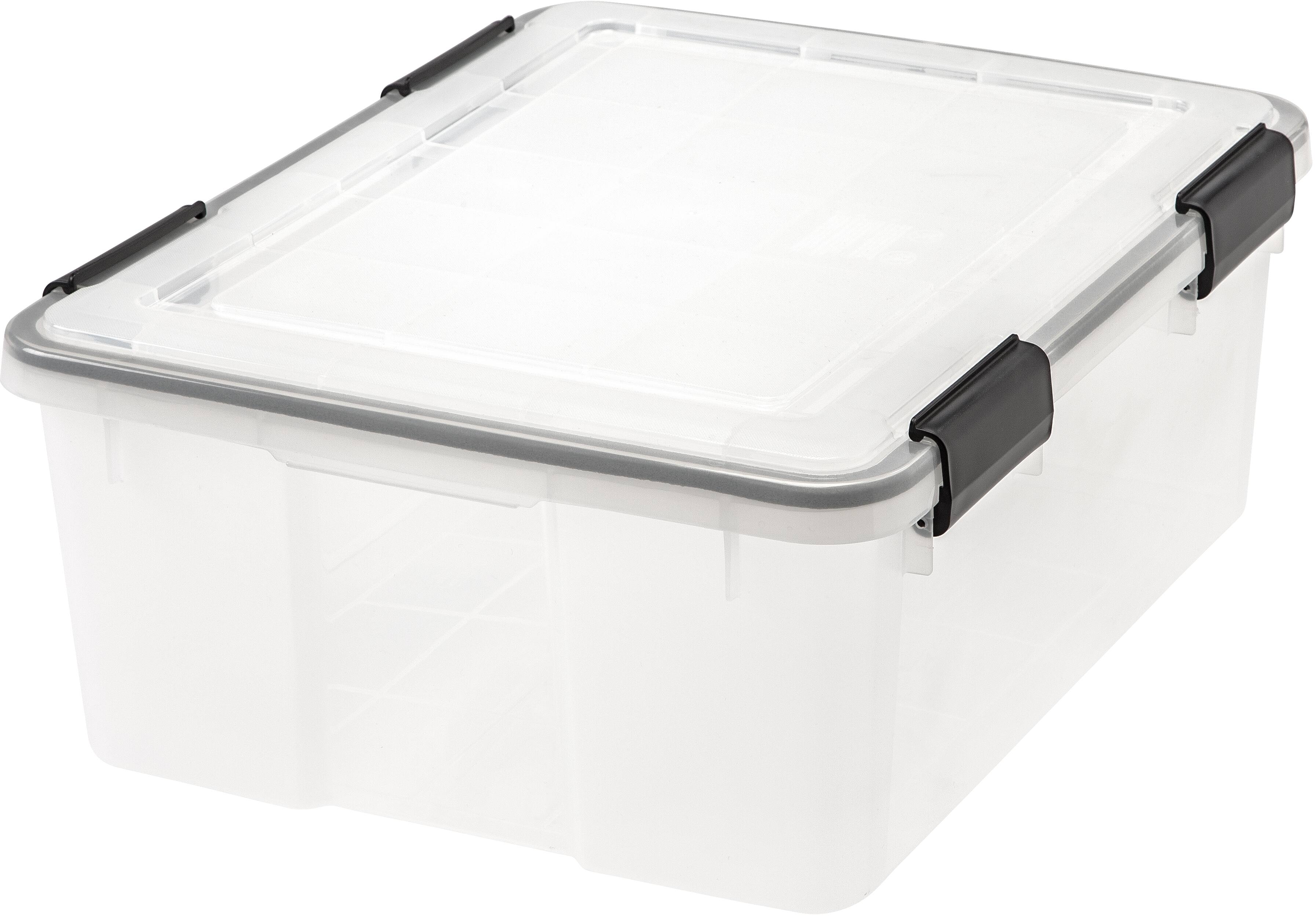 Alt View 3. IRIS USA - IRIS USA WEATHERPRO Airtight Plastic Storage Bin with Lid and Seal and Secure Latching Buckles.