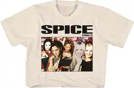 PopMarket - Spice Girls - Spice Girls - Group Photo - 21" Cropped T-Shirt - 2XL Natural 20012014A5 - APPAREL - Multicolor