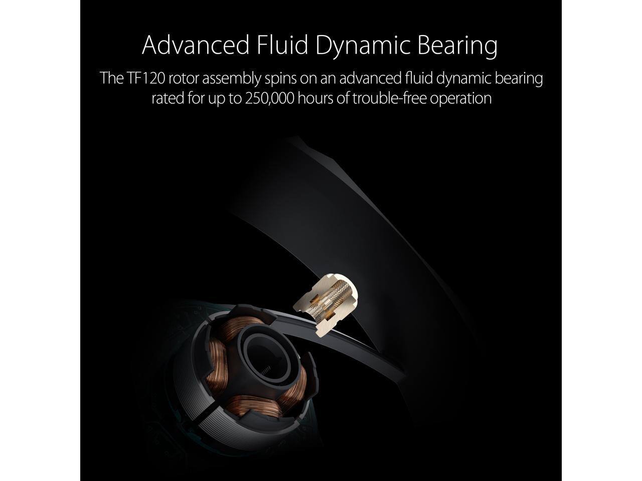 Advanced Fluid Dynamic Bearing

The TF120 rotor assembly spins on an advanced fluid dynamic bearing rated for up to 250,000 hours of trouble-free operation