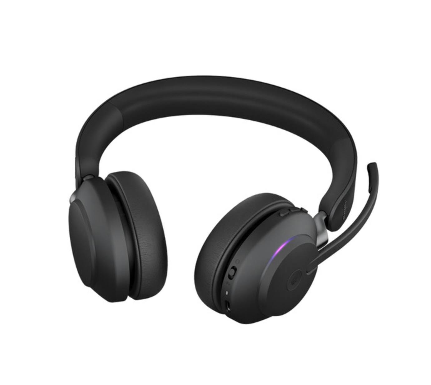 Back. Jabra - Jabra Evolve2 65 Headset - Stereo - USB Type A - Wireless - Bluetooth - Over-the-head - Binaural - Supra-aural - Black - Black.