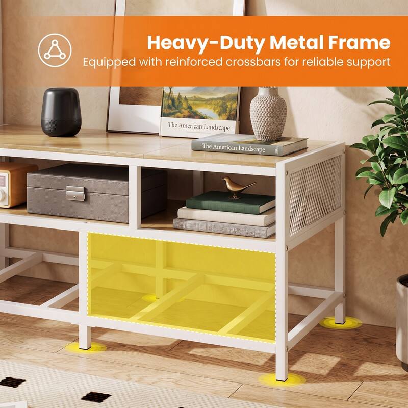 Heavy-Duty Metal Frame  
Equipped with reinforced crossbars for reliable support