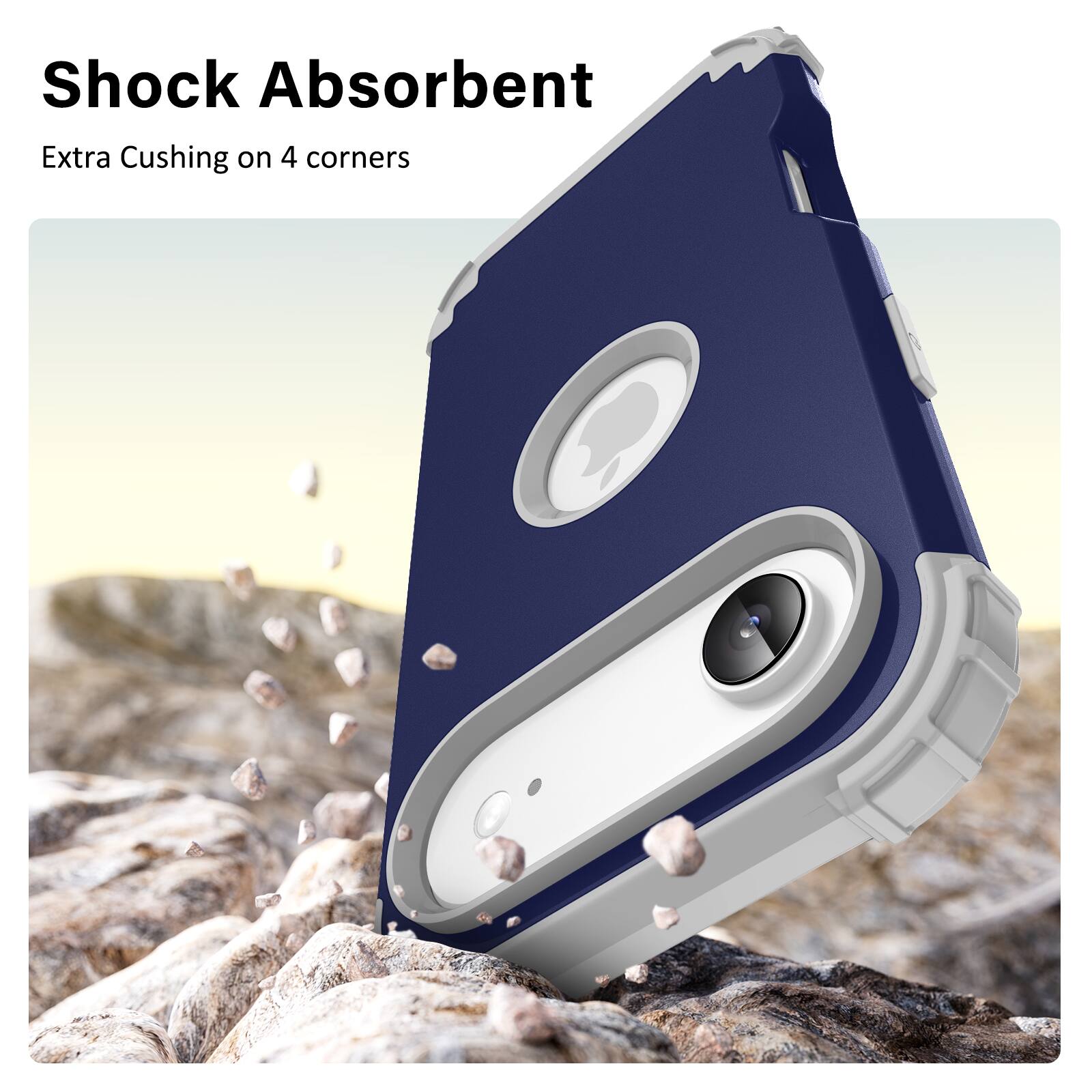 Shock Absorbent  
Extra Cushing on 4 corners