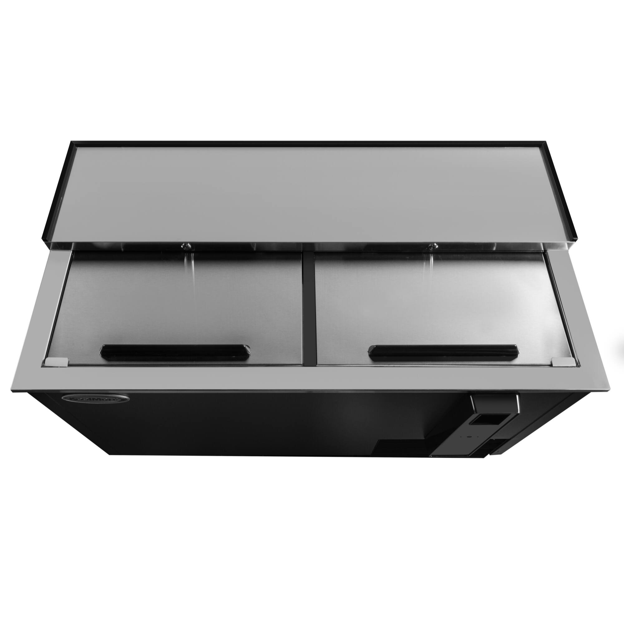 Alt View 3. Koolmore - 50 in. Commercial Bottle Cooler in Black with Built-In Opener, ETL Listed, 14 cu. ft. (KM-BOC50-BK) - Black painted steel.