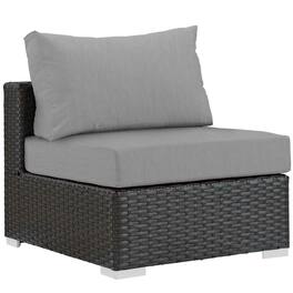 Sojourn Outdoor Patio Fabric Sunbrella® Armless by Modway - Canvas Gray