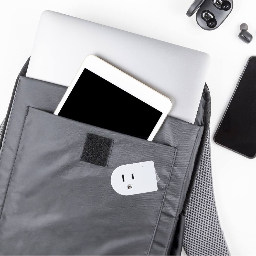 Alt View 7. Fosmon - [ETL Listed] 3 Pack Outlet Adapter Surge Protector 245J, Portable Power Adapter Plug with Power Switch Circuit Breaker - White.