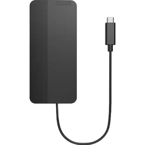 Alt View 5. Lenovo - USB-C Dual Display Travel Dock with Adapter - 40B90100US.