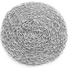 VEVOR - Proof Coil Chain, 1/4" x 100', 1540 lbs Safe Working Load, Zinc Plated Proof Tested Coil Chain with Two Quick Links - Silver