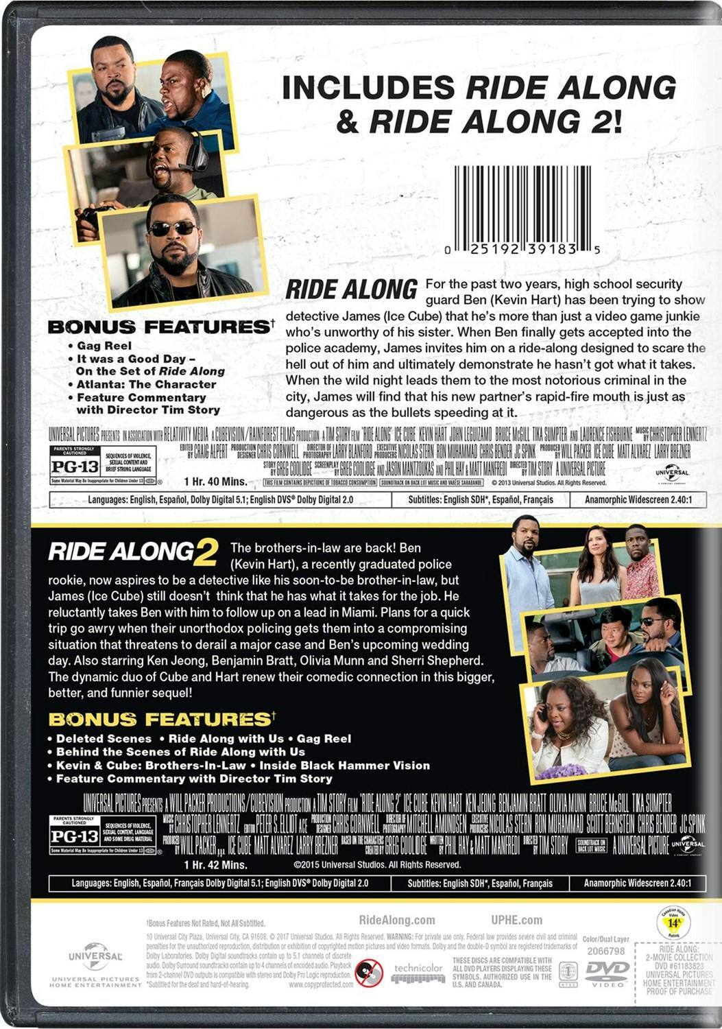 Back. Ride Along 1 & 2 (DVD Double Feature) [DVD].