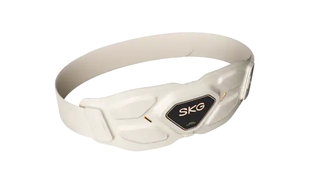 Front. SKG - Lower Back Massager for Pain Relief Deep Tissue Christmas Gifts for Men Women Adjustable Cordless Heating Pad - WHITE.