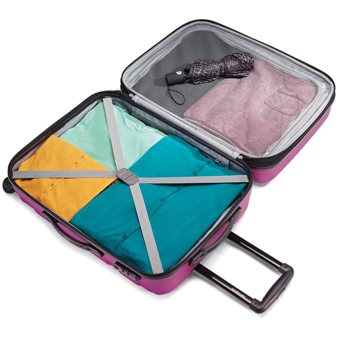 Alt View 5. Samsonite - Omni Hardside Luggage Nested Spinner Set 68311-0596 - Radiant Pink.