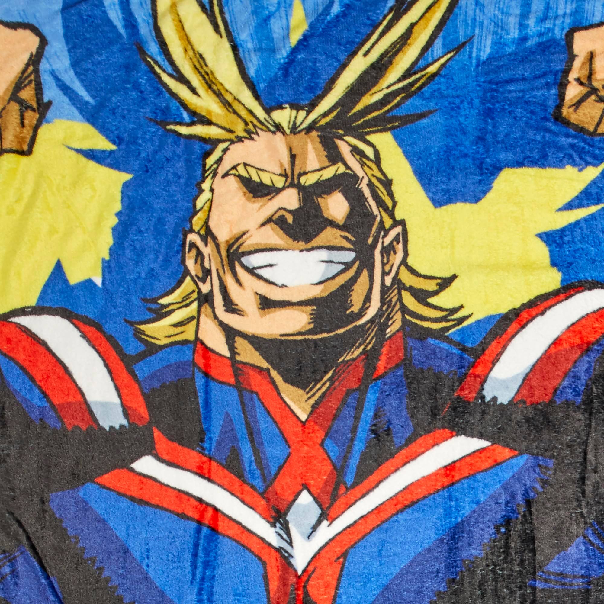 Alt View 2. Just Funky - My Hero Academia Official All Might Large Fleece Throw Blanket | 60 x 45 Inches - Blue.
