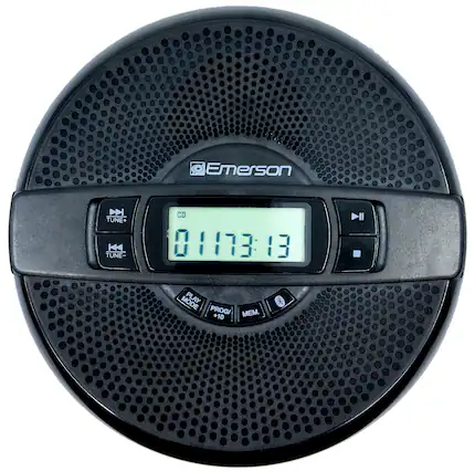 Emerson CN TUNE+ H TUNE- CD 0117313 II MODE PLAY PROG/ MEM. +10