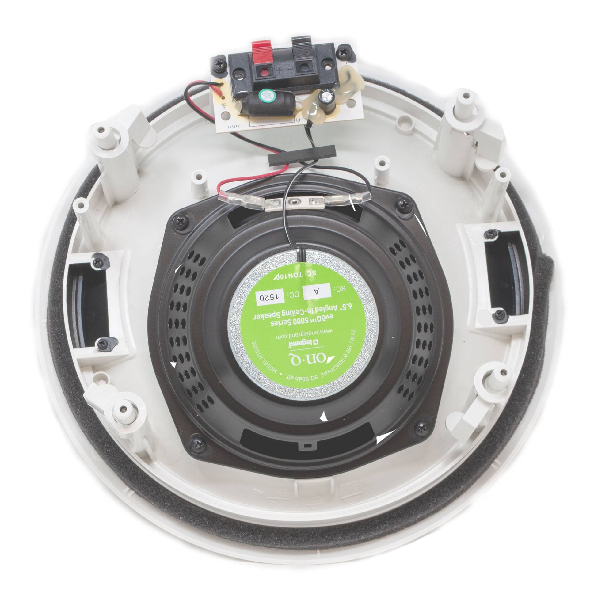 de 1 TON100  
A RC: 1520 DC: Angled .59 Speaker In-Ceiling Series 5000 HLOOA 100)  
www.onglegrand 15/ legrand 0 WT5485 i HODE  
onQ R6 C 75W/150WDM5Poal SHU