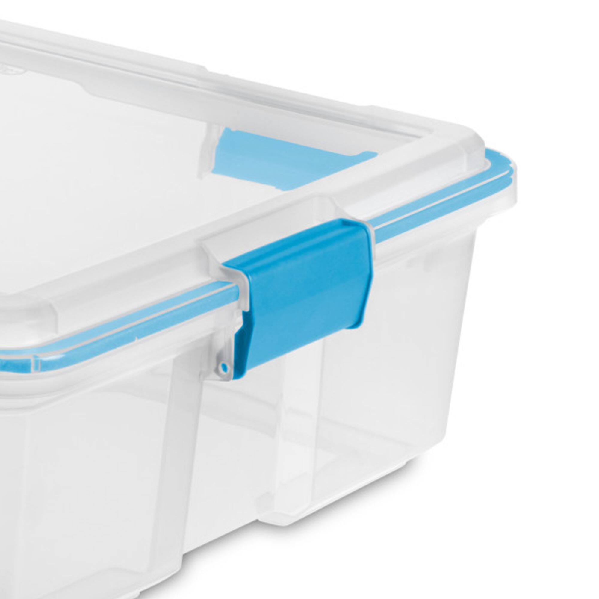 Alt View 8. Sterilite - Sterilite 37 Quart Clear Plastic Home Storage Tote Bin with Secure Lids, 12 Pack.