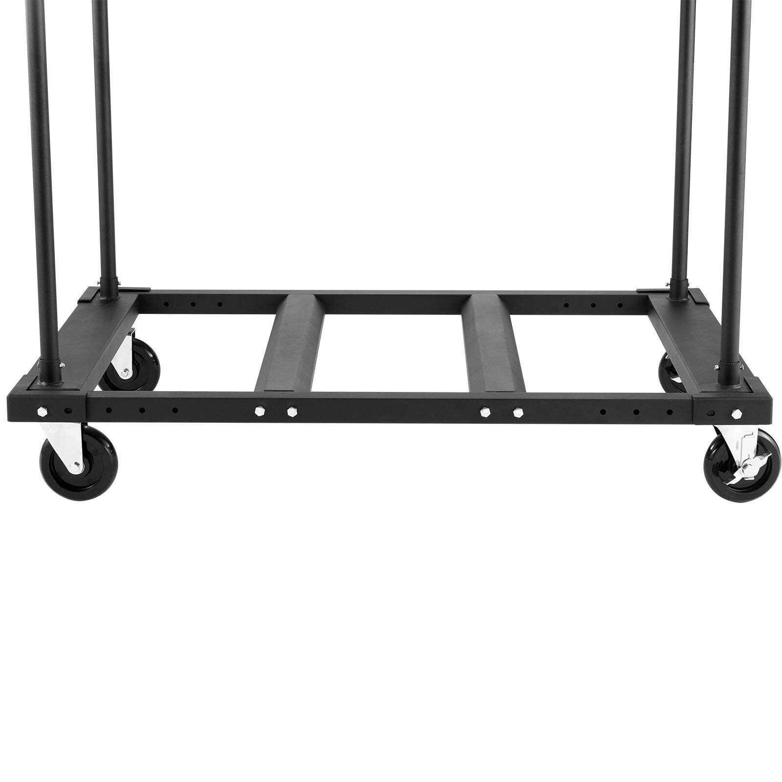 Alt View 3. LOVMOR - 1800-Lb Drywall Panel Cart with Tie-Down Strap, 2 Side Rails and 5 in. Swivel Casters - Black.