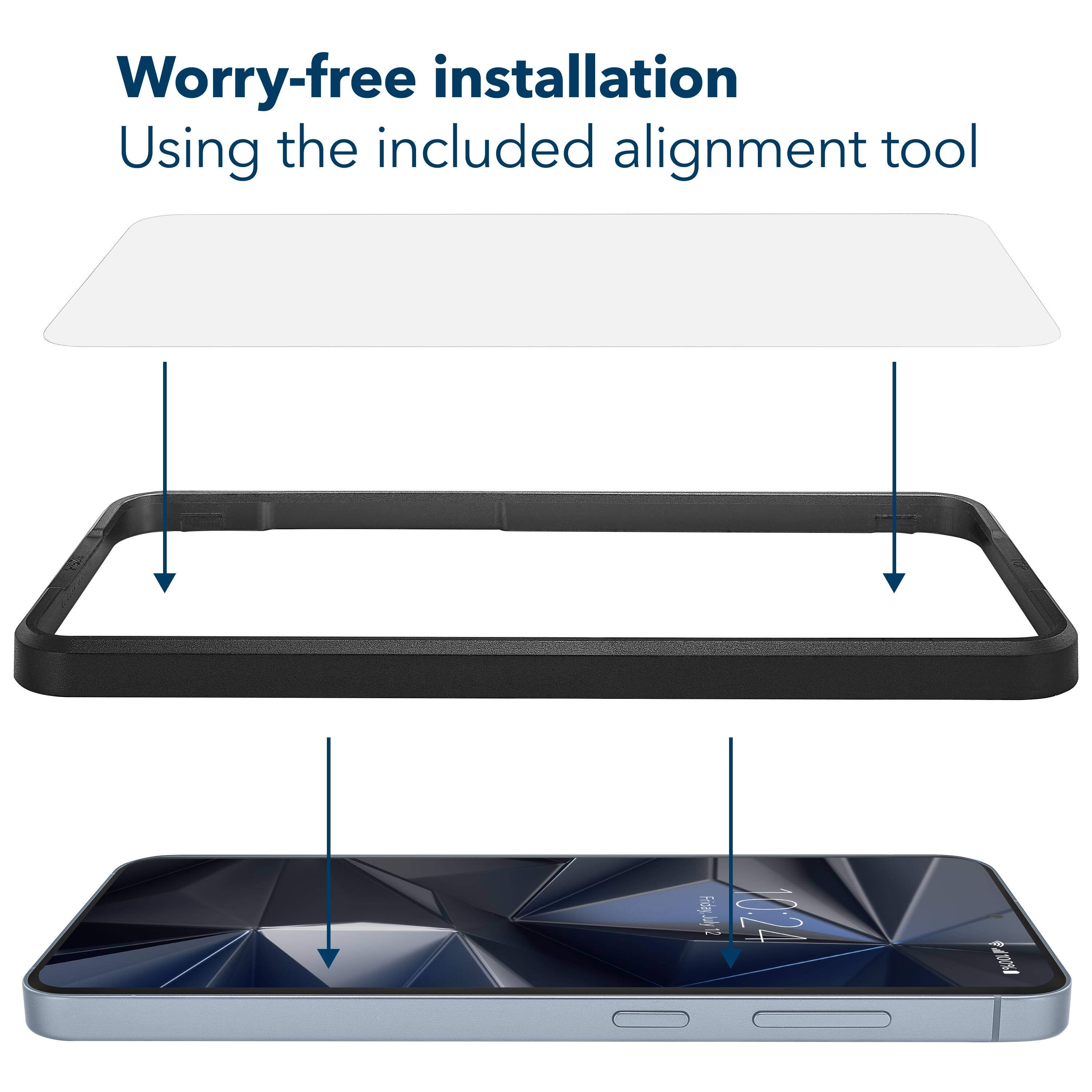 Worry-free installation using the included alignment tool.