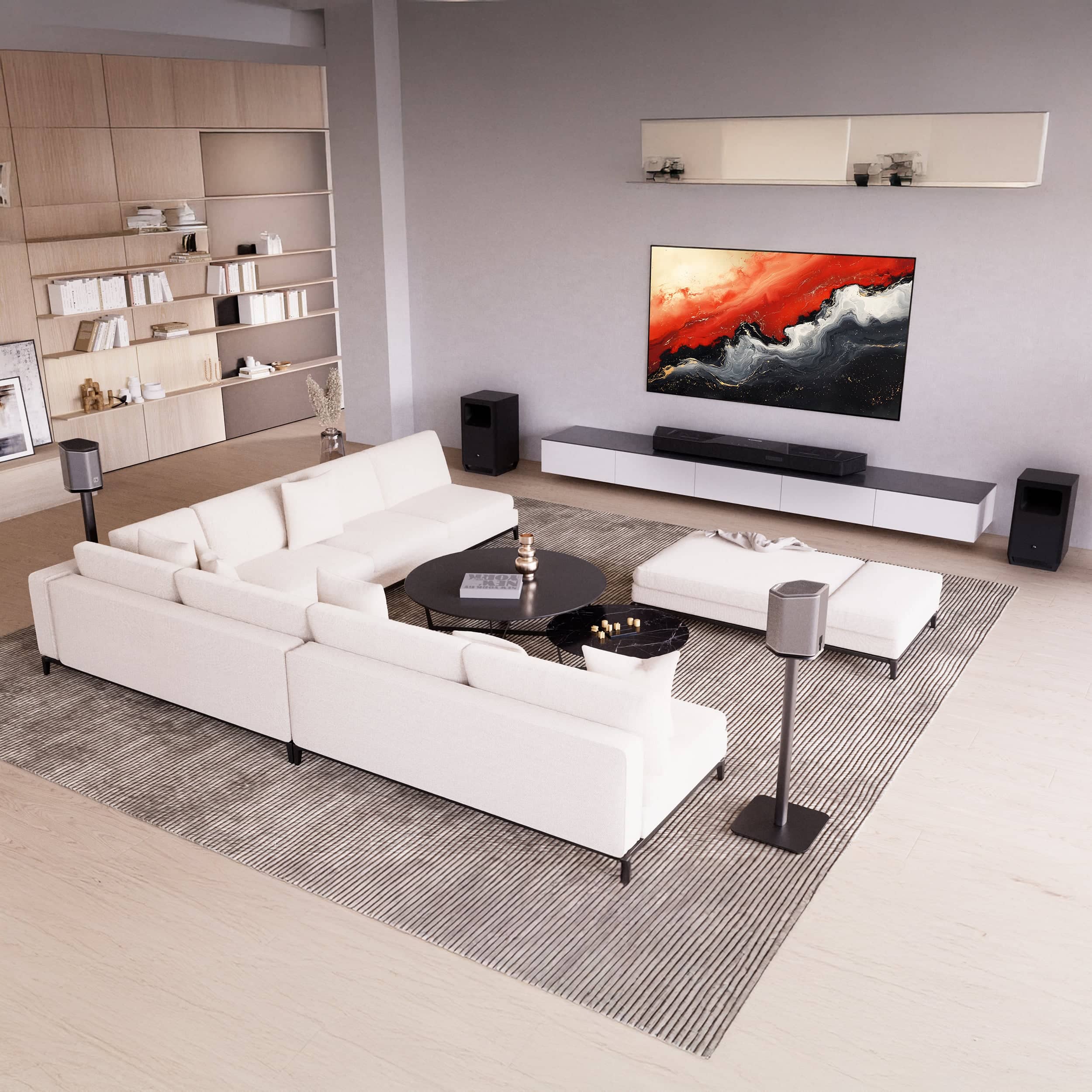 Alt View 7. Nakamichi - Shockwafe Wireless 11.2.6-Ch 2300W Dolby Atmos Soundbar w/ Dual 10" Subwoofers, 6 Height Channels, 31 Punktkilde Drivers - Black.