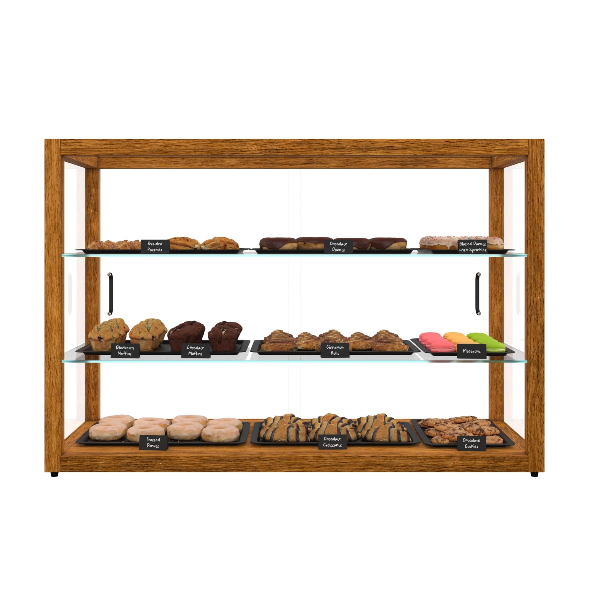 Koolmore - 42 In. Artisan Horizontal Light Wooden Bakery Display Case 8 Cu. ft. (KM-BDW-42L) - Ash wood color