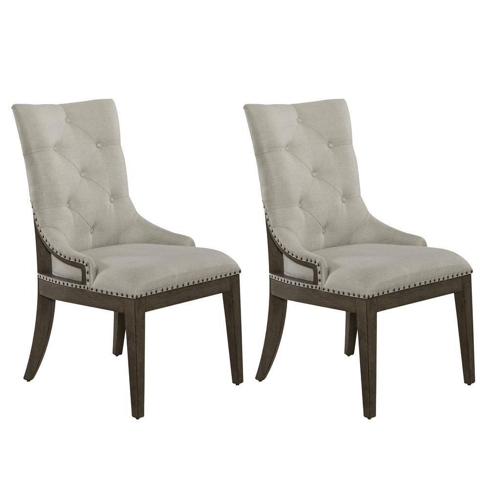 Alt View 4. Liberty Furniture Industries - Uph Shelter Side Chair (RTA) - Set of 2 Traditional Multi in Dusty Taupe - Multi.