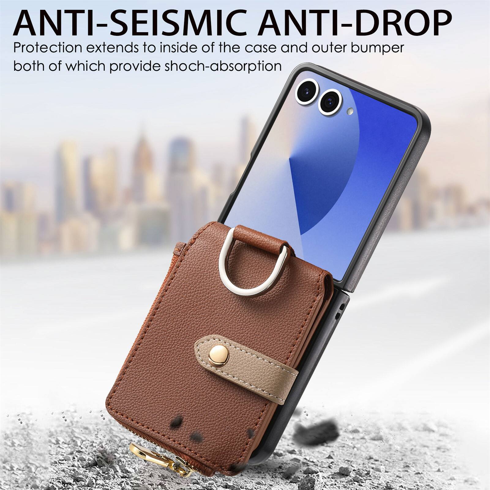 ANTI-SEISMIC ANTI-DROP  
Protection extends to inside of the case and outer bumper both of which provide shock-absorption