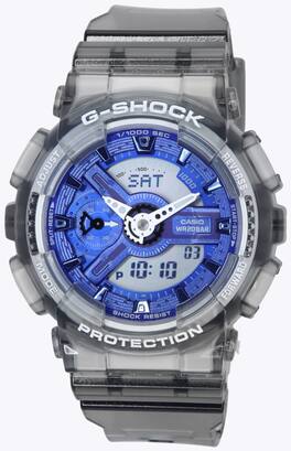 Casio - Analog Digital Blue Dial Quartz GMA-S110TB-8A 200M Women's Watch - blue and grey