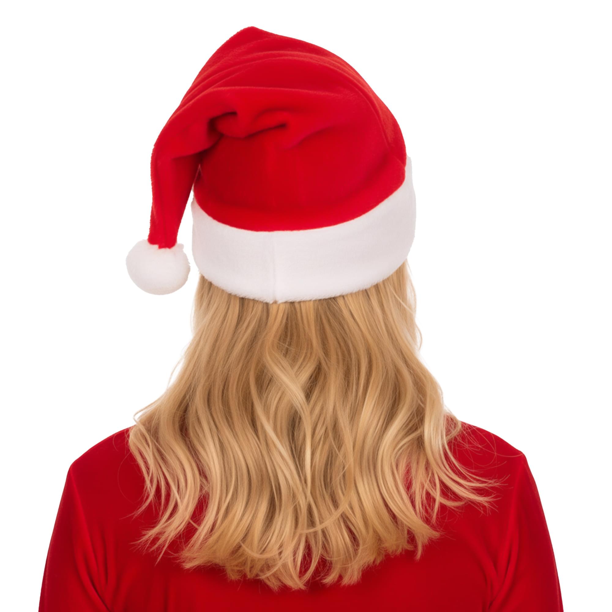 Alt View 10. Smiffys - Plush Santa Hat Costume Accessory - Multi-Colored.