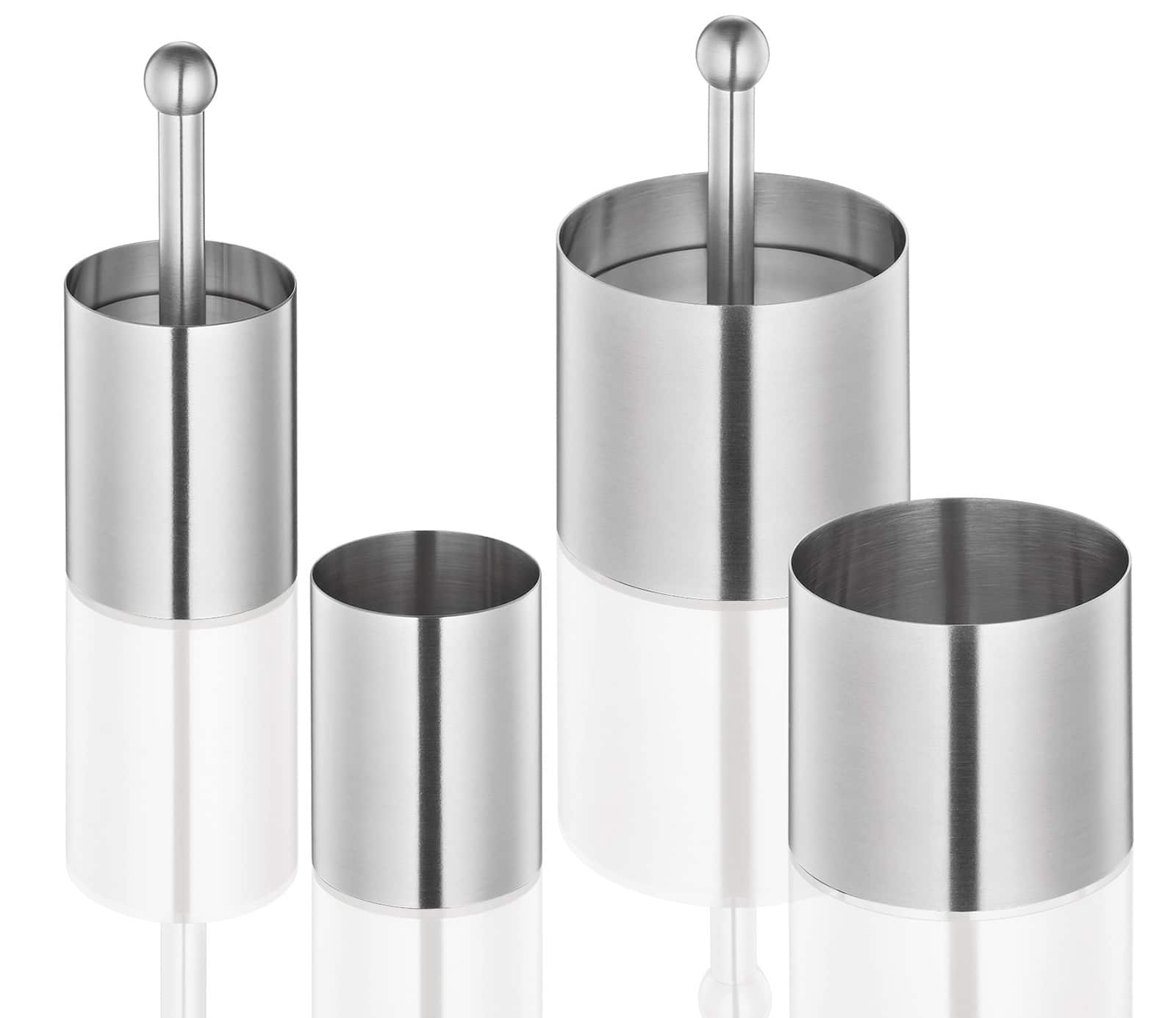 Kuchenprofi - Stainless Steel 6-Piece Food Mold Forming Rings with Tamper/Pushers - Silver price history on PriceWatchPro
