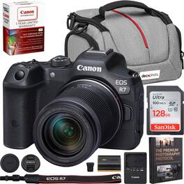 Bundle - Canon - EOS R7 Mirrorless Camera + RF-S 18-150MM F3.5-6.3 Lens + Accessories
