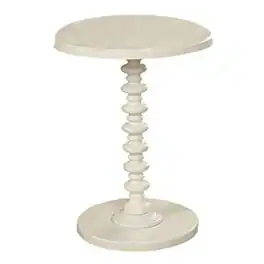 Bst Rnd Manhattan Lane Astonishing Side Table With Round Top White - Best Buy