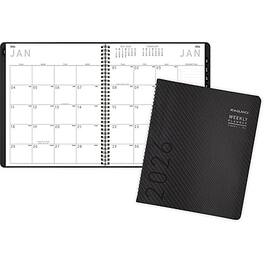 AT-A-GLANCE - 2026 Contemporary 9" x 11" Monthly Planner, Faux Leather Cover - Charcoal