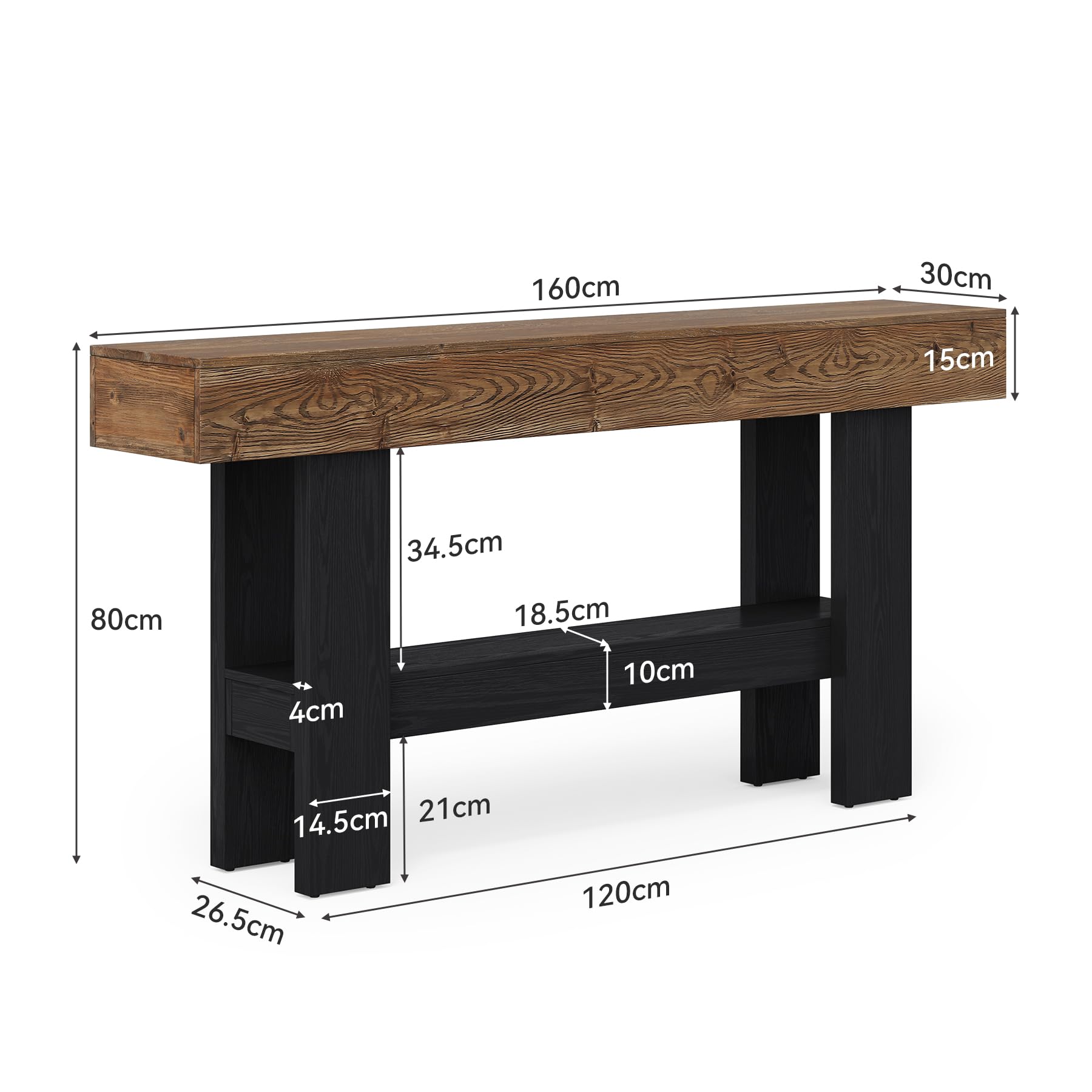 160cm  
30cm  
15cm  
80cm  
4cm  
34.5cm  
18.5cm  
10cm  
14.5cm  
21cm  
26.5cm  
120cm
