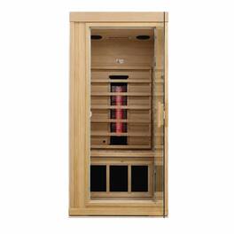 RYHNUYNE - Single Mini Hemlock Sauna, Canadian Eastern Hemlock Wood, Low EMF Far Infrared, Home Relaxation - Natural