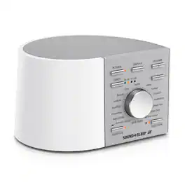 ASTI - Sound + Sleep SE Noise Machine - Non-Looping Environmental/Nature Sounds - With Sleep Timer & Headphone Jack - White/Gray