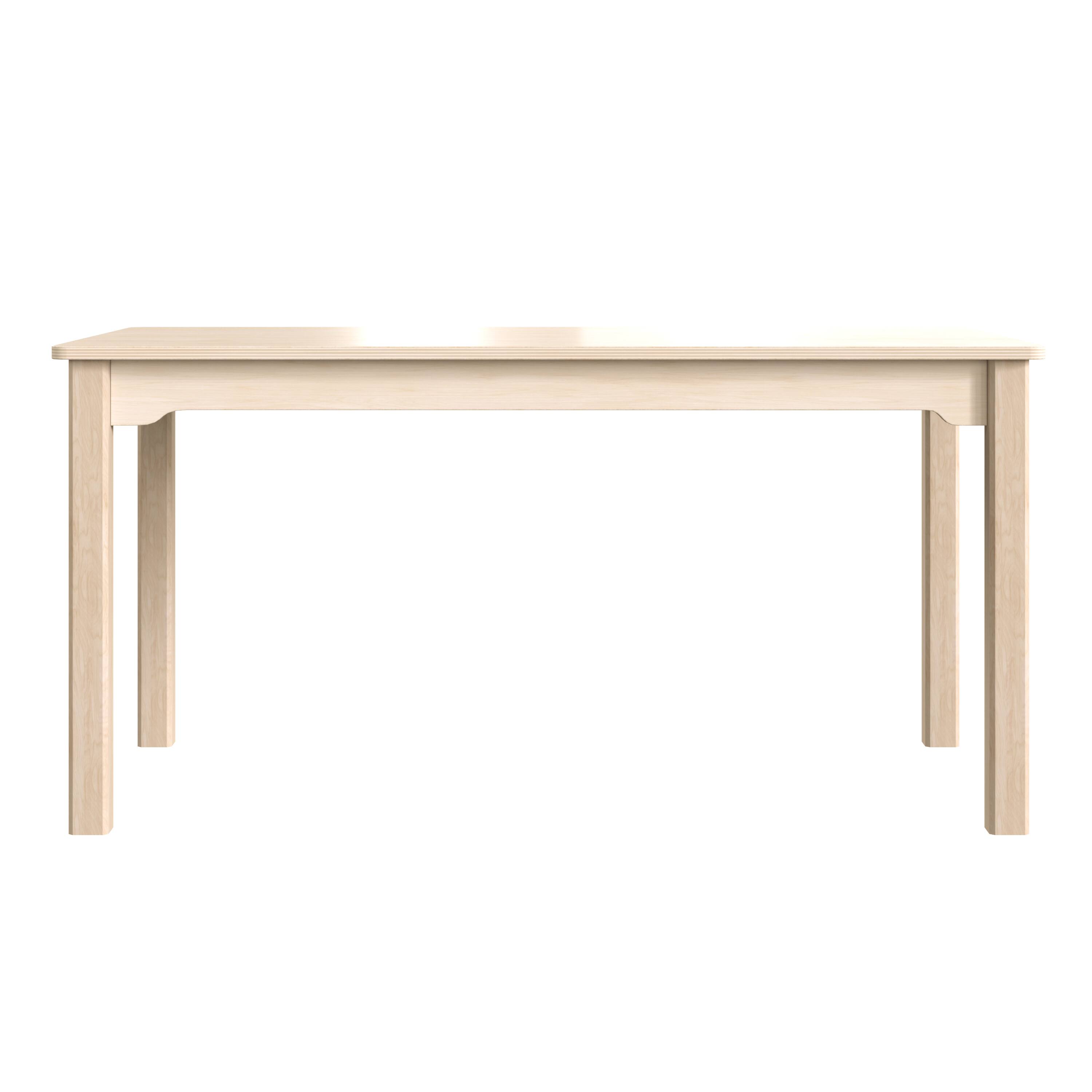 Back. Flash Furniture - Bright Beginnings Commercial Grade Wooden Rectangular Preschool Classroom Activity Table, (23.5"W x 47.25"D x 21.25"H), - Natural.