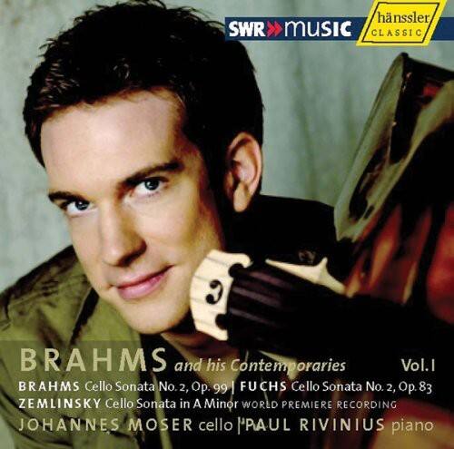 hnssler SWR music CLASSIC  
BRAHMS and his Contemporaries Vol. I  
BRAHMS Cello Sonata No. 2, Op. 99  
FUCHS Cello Sonata No. 2, Op. 83  
ZEMLINSKY Cello Sonata in A Minor  
WORLD PREMIERE RECORDING  
JOHANNES MOSER cello  
PAUL RIVINIUS piano