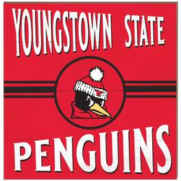 Jardine - Youngstown State Penguins 10'' x 10'' Retro Team Plaque - Red