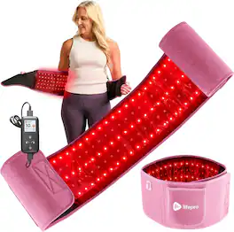 LifePro - Red Light Therapy Belt with 660nm and 850nm Infrared for Body Pain Relief and Wellness - Pink