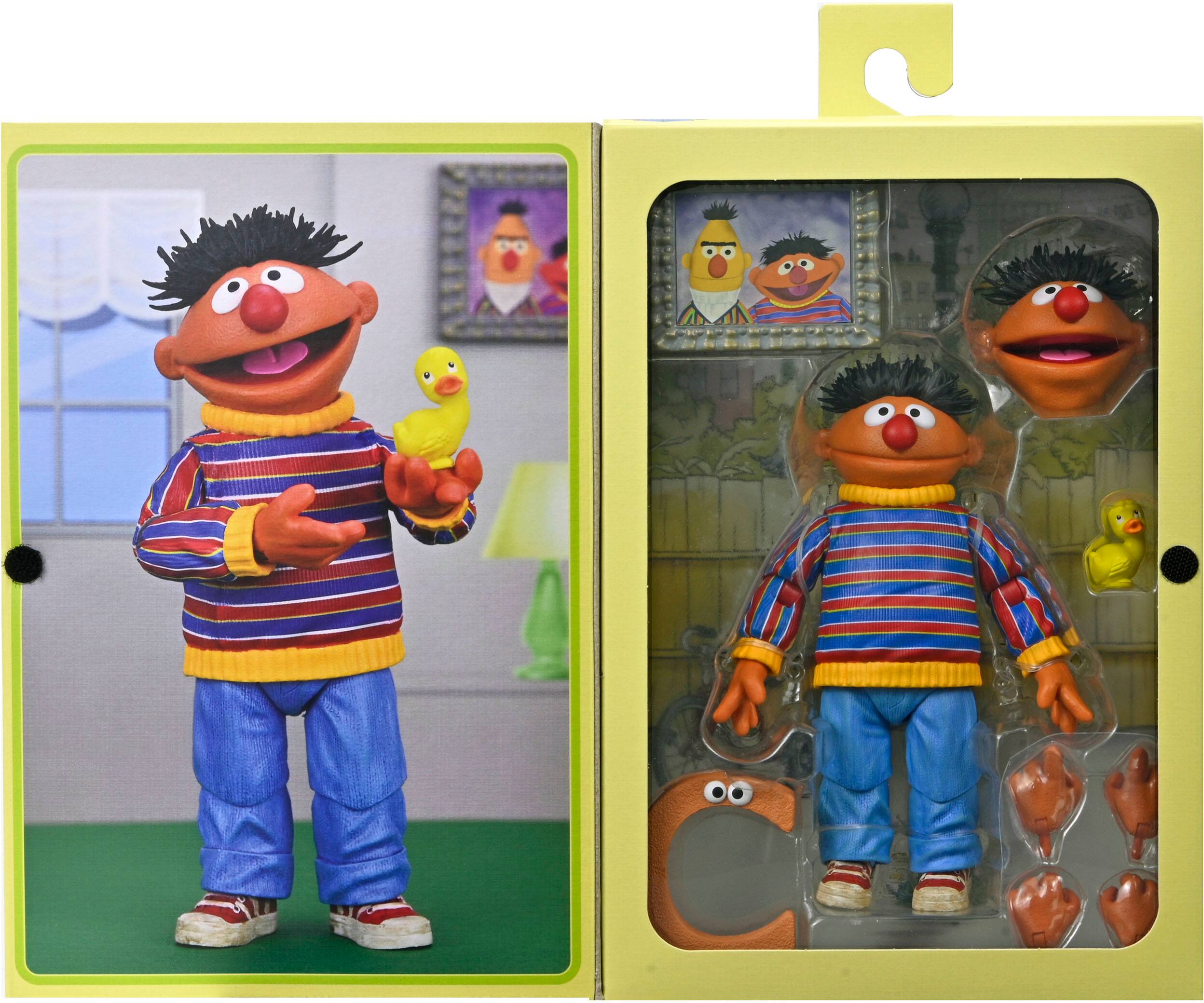 Angle. NECA - Sesame Street 7” Scale Action Figure - Ultimate Ernie.