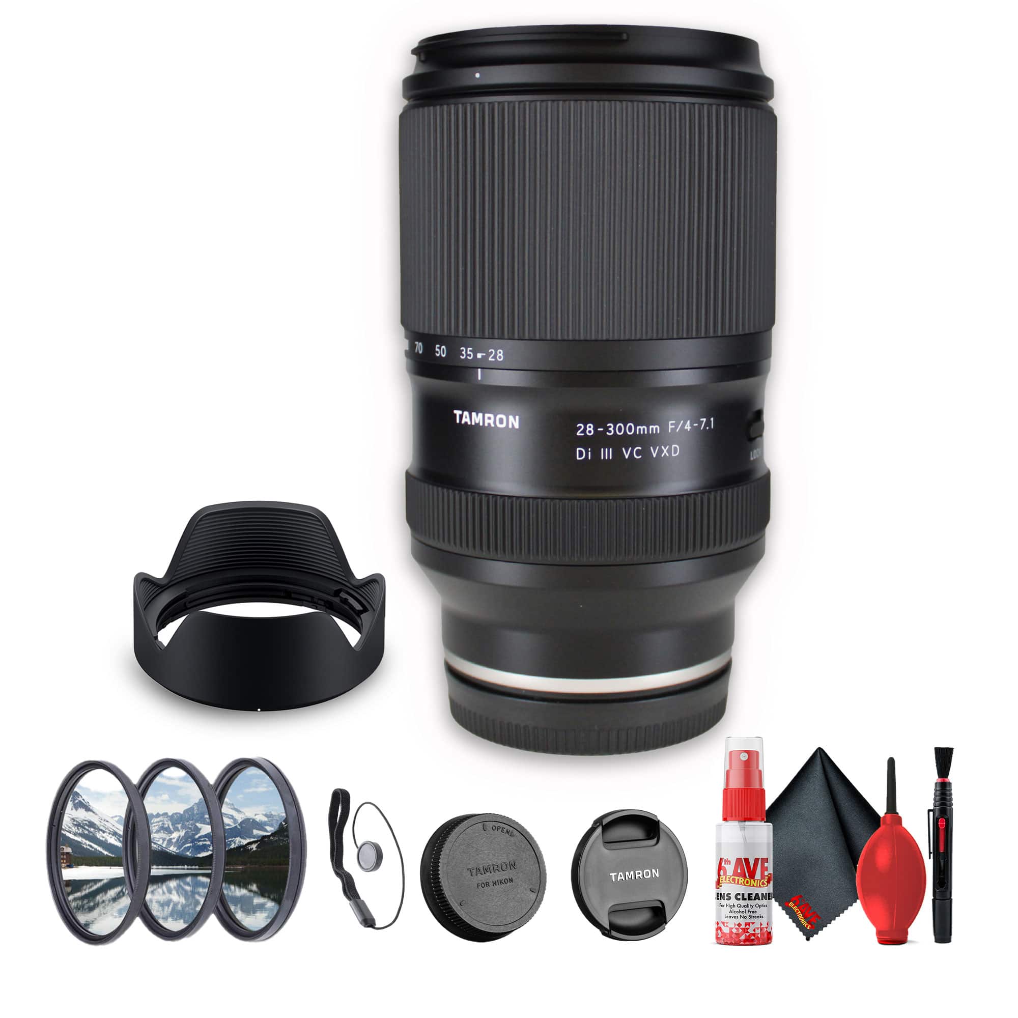 Tamron - 28-300mm f/4-7.1 Di III VC VXD Lightweight Lens For (Sony E) Cameras Bundle (International Version)
