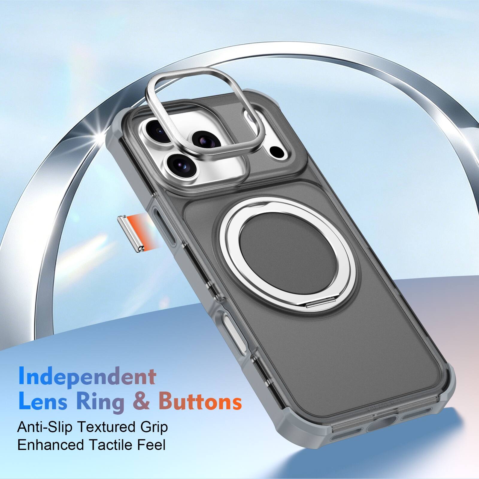 Independent Lens Ring & Buttons  
Anti-Slip Textured Grip  
Enhanced Tactile Feel