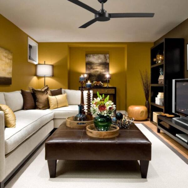 Alt View 1. Evolution Blazed - SLEEK 3-BLADED CEILING FAN - Coal.