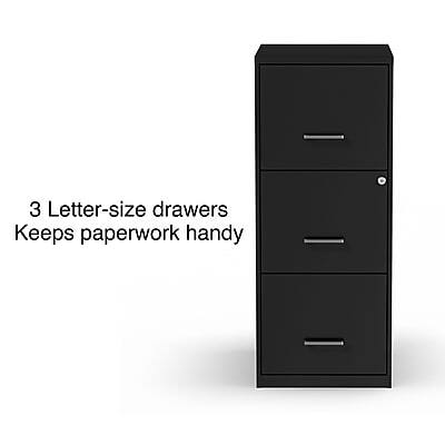 3 Letter-size drawers  
Keeps paperwork handy