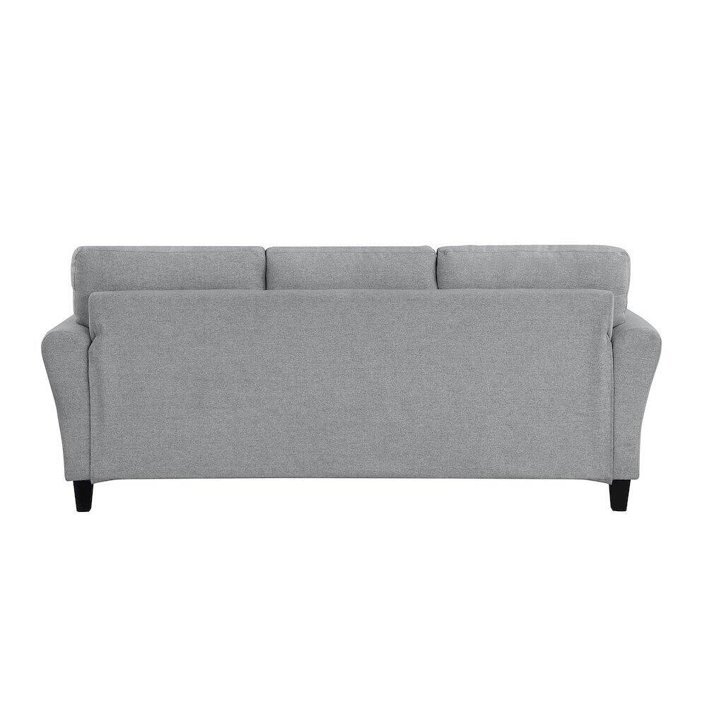 Angle. Starlight Canyon Home - Dark Gray Upholstered 3 Seater Couch, Elegant Small Sofa Couch for Living Rooms - Dark Gray.