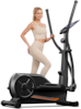 Front. ROBORE - ET30 Elliptical Trainer Machine for Home Office-12" Stride, Heart Rate, 16 Levels Magnetic Drive, Cardio Machine, 350lbs - Black.